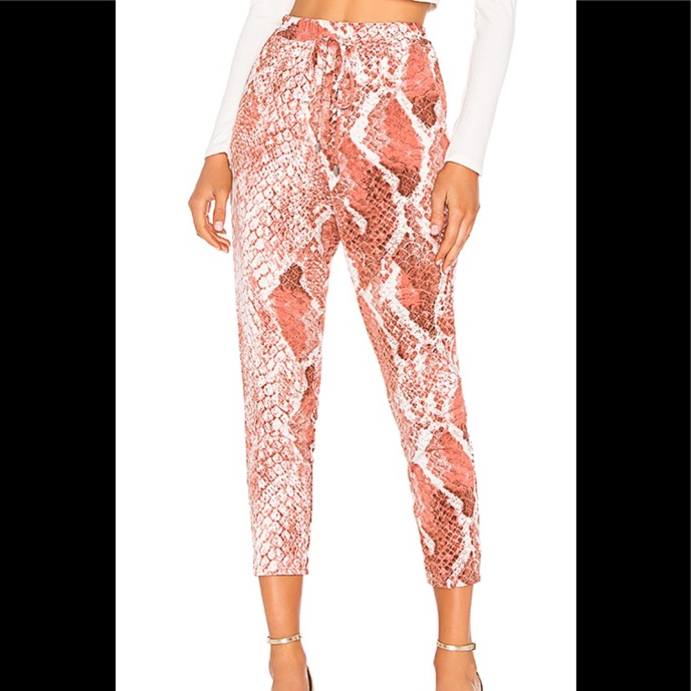 Revolve X Naven Anne pants in pink snake